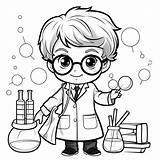 Scientists As coloring pages Download Free And Templates  sketch template