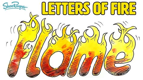 How to draw Letters of Fire - YouTube