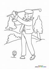 Golf  Coloring Pages For Kids 100% Free Print Or Download sketch template