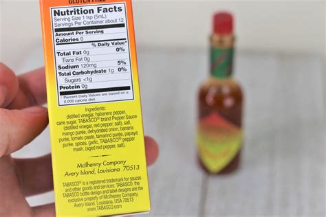 Tabasco Pepper Nutrition Facts | Besto Blog