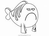 Mr Grumpfish From Bubble Guppies Coloring Page For Kids  Free sketch template