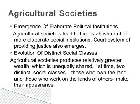 Fajalah Kinara: Agrarian Society - Agricultural Society Definition