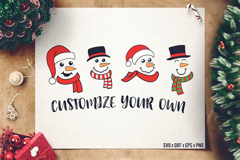 Snowman Face SVG Bundle Accesories - Snowman SVG - Cutomize (146033) | Cut Files | Design Bundles