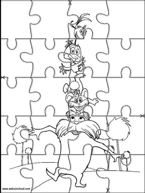 Lorax 10 Printable jigsaw puzzles to cut out for kids | The lorax, Jigsaw, Jigsaw games