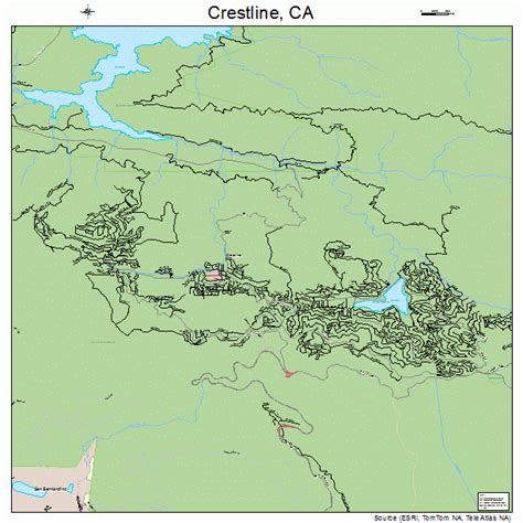 Crestline California Street Map 0617162