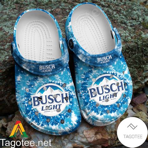 Classic Tie Dye Graphic Busch Light Crocs Clogs - Tagotee