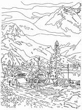 The Edge Of Wilderness Thomas Kinkade Painting Coloring Book  sketch template