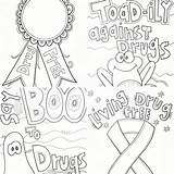Red Ribbon Week Coloring Pages Printable Coloring sketch template