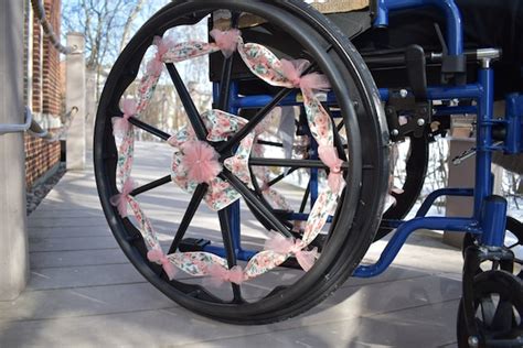 Pink Floral Ribbon Wheelchair Accessories Wheelchair - Etsy