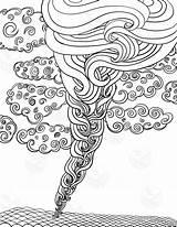Tornado Coloring Pages sketch template