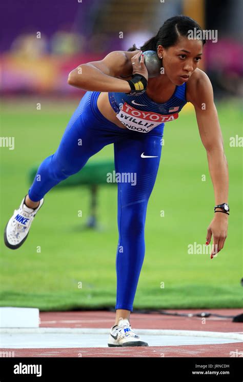 USA's Kendell Williams during the shot put event of the Women's ...