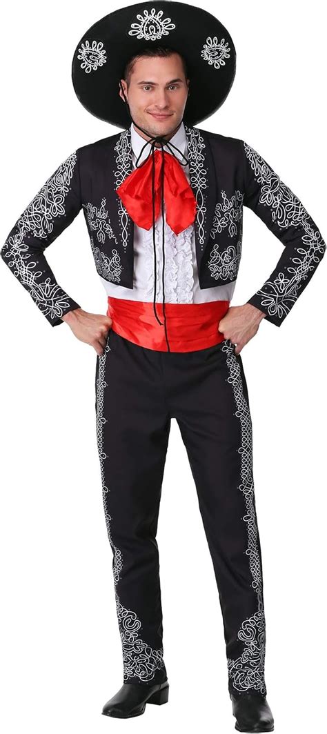 Amazon.com: Adult Three Amigos Costume Men's Black Mariachi Suit ...