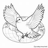 Peace Dove Coloring Pages  Free & Printable sketch template