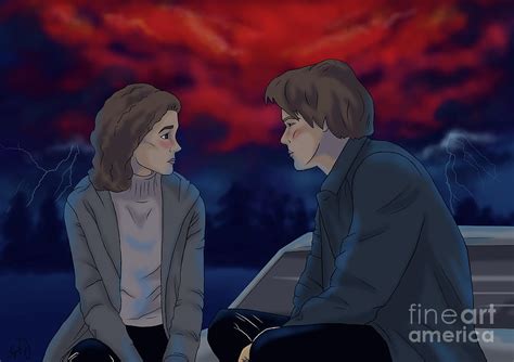 Nancy Wheeler and Jonathan Byers Digital Art by Alisa Bushmina - Pixels