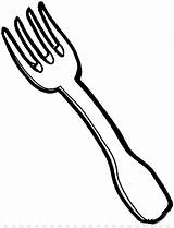 Plate Fork And Spoon Coloring Page Sketch sketch template