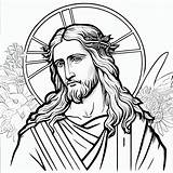 Coloring Jesus Pages 5000 Mark Feeds Friend 30 Bible 44 Feeding Sunday  sketch template