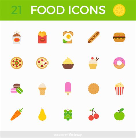 Download 21 tasty food icons for free