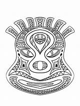 Printable African Tribal Mask coloring Page  Download Print Or Color sketch template