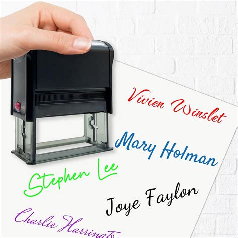 Amazon.com : Custom Stamp Self Inking Personalized Signature Stamp for ...