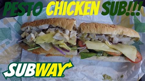 Subway Chicken Pesto Sub!!!! - YouTube