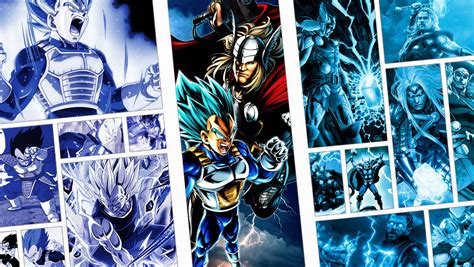 Vegeta Vs Thor | Matchup Wallpaper by ItsAxelDB on DeviantArt