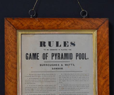 English Country House Set of Billiard and Pool Rules, 1875 at 1stdibs