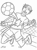 Soccer Player Shooting Coloring Pages sketch template