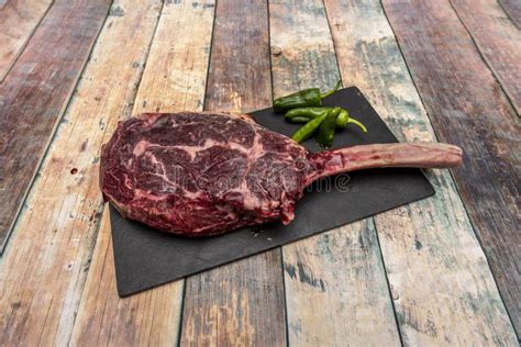 Beef Tomahawk Cut with an Elegant and Spectacular Presentation Stock ...