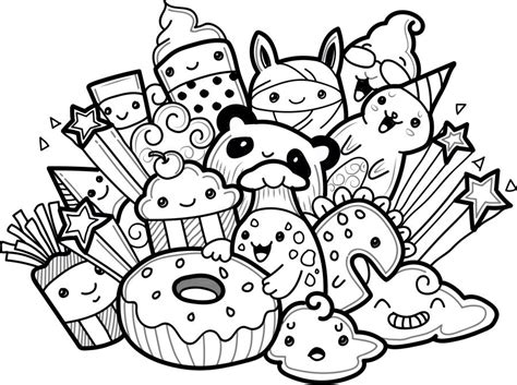 Fun Monster Doodles Coloring Page Decal – Wallmonkeys