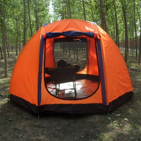 New Outdoor 5-6 People Large Tent Waterproof Double Layer Family Canopy Sunshade Outdoor Camping ...