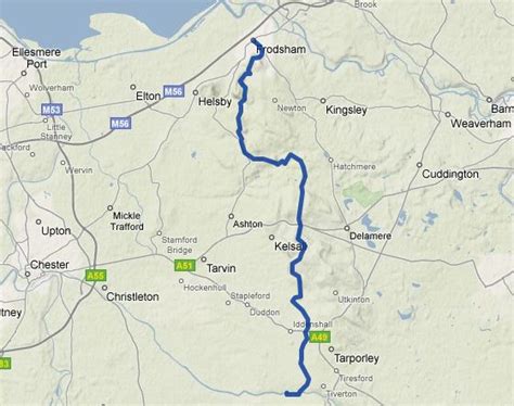 The Sandstone Trail - Day 1, Frodsham to The Shady Oak public house near Tarpoley