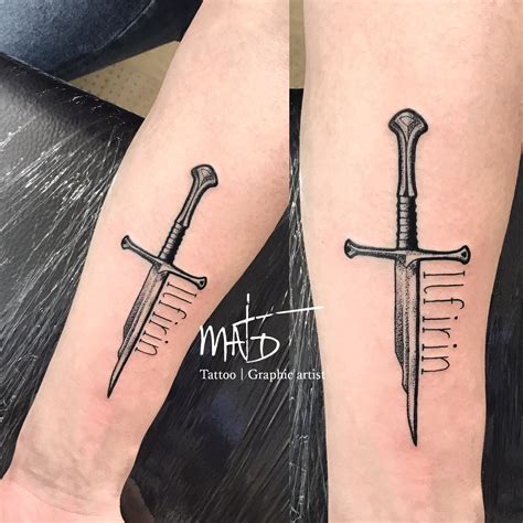 Ilfirin anduril sword tattoo Lotr Tattoo, Sword Tattoo, Special Tattoos ...