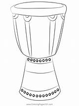 Bongo Drum 2 Coloring Page For Kids  Free Printable sketch template