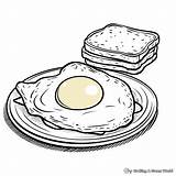 Fried Egg Coloring Pages  Free & Printable sketch template