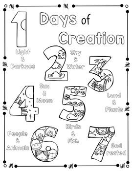 Coloring Pages For Days Of Creation