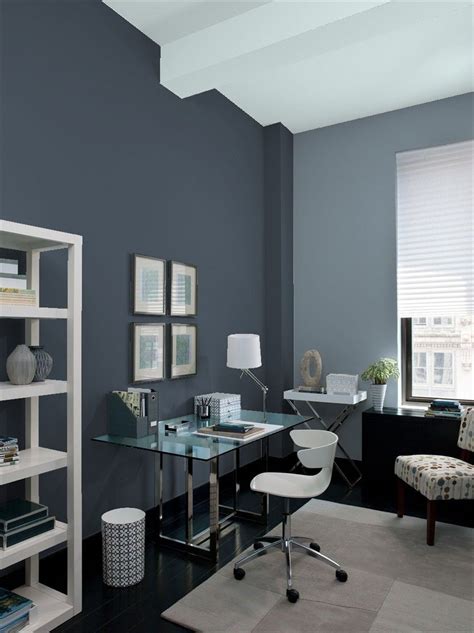 2019’s Most Harmonious Paint Colors: Color Trends by Benjamin Moore | Gray home offices, Office ...