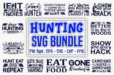 Hunting Quotes Designs Bundle Graphic by Digital Background Patterns · Creative Fabrica