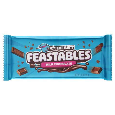 Feastables MrBeast Milk Chocolate Candy Bar, Creamier Texture, 2.1 oz ...