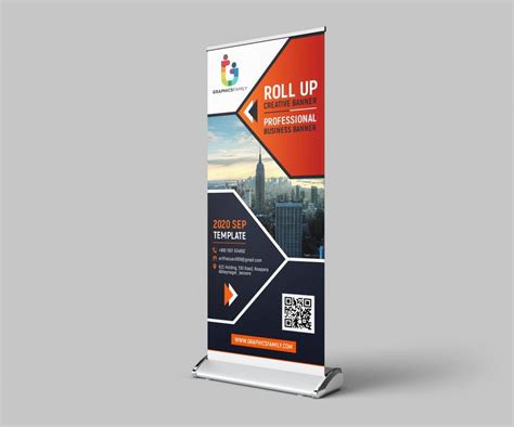 Vertical Business Promotion Roll Up Banner Design Free Template ...