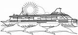Cruise Ship Coloring Book Pages sketch template