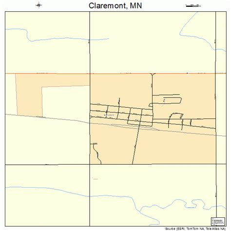 Claremont Minnesota Street Map 2711566