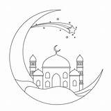 Ramadan Crescent Mosque Coloring Book 6879971 Vector Art At Vecteezy sketch template