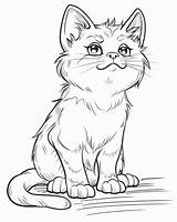 Kitten Coloring Pages For Kids sketch template