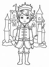 Prince Coloring Page Coloring prince In A Crown And Royal Clothes  sketch template