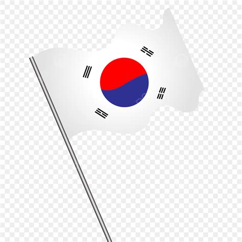 South Korea Flag Vector Design Images, Waving South Korea Flag, Waving, South Korea, Flag PNG ...