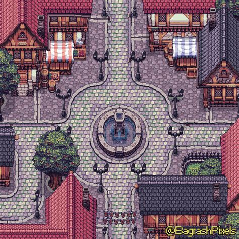 [OC] Town Square : r/PixelArt