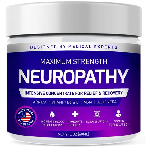 Neuropathy Nerve Pain Relief Cream - Maximum Strength Relief Cream for ...