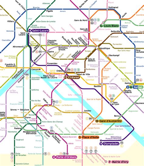 Paris Metro Map - France Travel Guide - Eupedia