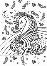 Printable Unicorn Coloring Pages For Girls sketch template