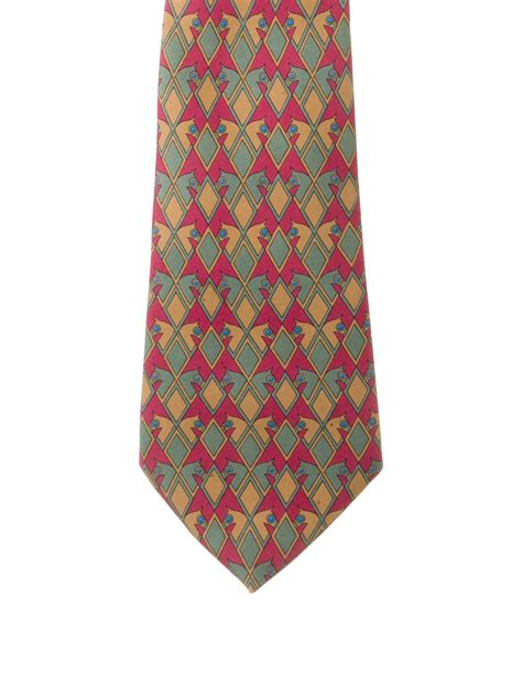 Hermès Silk Patterned Tie - Red Ties, Suiting Accessories - HER595207 ...